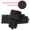 FUFU Gloves Warm Gloves, Winter Gloves, Waterproof and Cold-Proof Men's Gloves, Cycling Gloves, Black, Grey (Color : Black) view 4