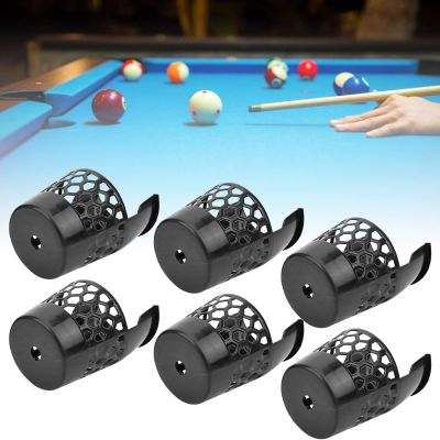 01 Billiard Pockets, Pool Table Web, Plastic 6Pcs Long Service Life Black for Small Table Black Eight
