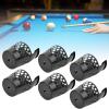 01 Billiard Pockets, Pool Table Web, Plastic 6Pcs Long Service Life Black for Small Table Black Eight view 1