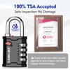 SURE LOCK TSA Accepted Heavy Duty Big Combination Luggage Padlock for Gun Cases, Transporting Equipment Cases in Trade Show, Music and Medical Industries (2, Black) view 2