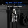 SURE LOCK TSA Accepted Heavy Duty Big Combination Luggage Padlock for Gun Cases, Transporting Equipment Cases in Trade Show, Music and Medical Industries (2, Black) view 3