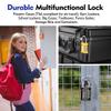 SURE LOCK TSA Accepted Heavy Duty Big Combination Luggage Padlock for Gun Cases, Transporting Equipment Cases in Trade Show, Music and Medical Industries (2, Black) view 4