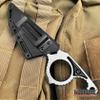 Hunting Knife Tactical Knife Survival Knife 7.5" Fixed Blade Knife With Pressure Retention Sheath Camping Accessories Survival Kit Survival Gear Tactical Gear 79934 (Black) view 2