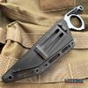 Hunting Knife Tactical Knife Survival Knife 7.5" Fixed Blade Knife With Pressure Retention Sheath Camping Accessories Survival Kit Survival Gear Tactical Gear 79934 (Black) view 4