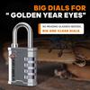 SURE LOCK TSA Accepted Combination Luggage Padlock for Gun Cases, Transporting Equipment Cases in Trade Show, Music and Medical Industries (1, Silver) view 3