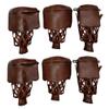 Joy's Billiard Pool Table Pockets, Leather Pool Table Pockets, Billiard Pockets, Made of Real Leather, Classic Smooth Shield, Walnut Color, Set of 6 view 2