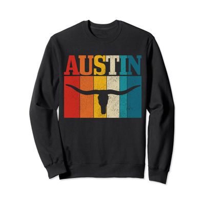 Austin Texas Pride Vintage Longhorn Retro Gift Sweatshirt