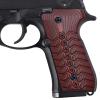Guuun G10 Grips for Beretta 92FS Full Size OPS Mechanical Texture - Red view 1