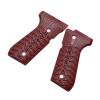Guuun G10 Grips for Beretta 92FS Full Size OPS Mechanical Texture - Red view 3