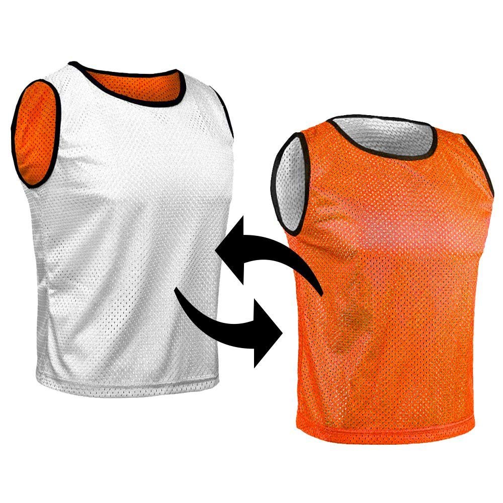 SPORTSBIBS Pinnies Sport Child Youth Teen Adult 2-color Reversible Bibs Soccer Basketball Football Scrimmage Team Jersey
