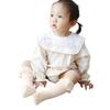 BULINGNA Baby Girl Eyelet Ruffle Lace Socks Cotton Cable Knit Non-Slip Hosiery Tube Stockings Dressy Long Socks for Infants Toddler Girl 0-3T (Beige, 1-3T) view 3