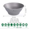 Boundless Voyage Ultralight Titanium Bowl Pan Plate Dish with Carry Bag Outdoor Camping Portable Tableware Cookware (Ti15164B (600ml Bowl)) view 2
