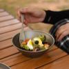 Boundless Voyage Ultralight Titanium Bowl Pan Plate Dish with Carry Bag Outdoor Camping Portable Tableware Cookware (Ti15164B (600ml Bowl)) view 4