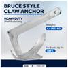 Five Oceans FO4551 Bruce Style Claw Anchor, 4.4 Lb / 2Kg Hot Dipped Galvanized Steel Boat Anchor, for Pontoon, Kayak, Personal Watercraft, Paddleboards, Canoes, Inflatables & Small Fishing Boats view 2