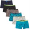 Calvin Klein Boys' Modern Cotton Boxer Brief Underwear 6-pack, Castlerock Grey/Moon Blue/Black Iris/Camo/Heather Grey/Black, Medium view 1