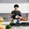 6 Pack Adjustable Chef Cap Mesh Cooking Hats Food Service Hair Nets Kitchen Net Reusable Restaurant Beanie Black Sweatband Elastic *6 view 4