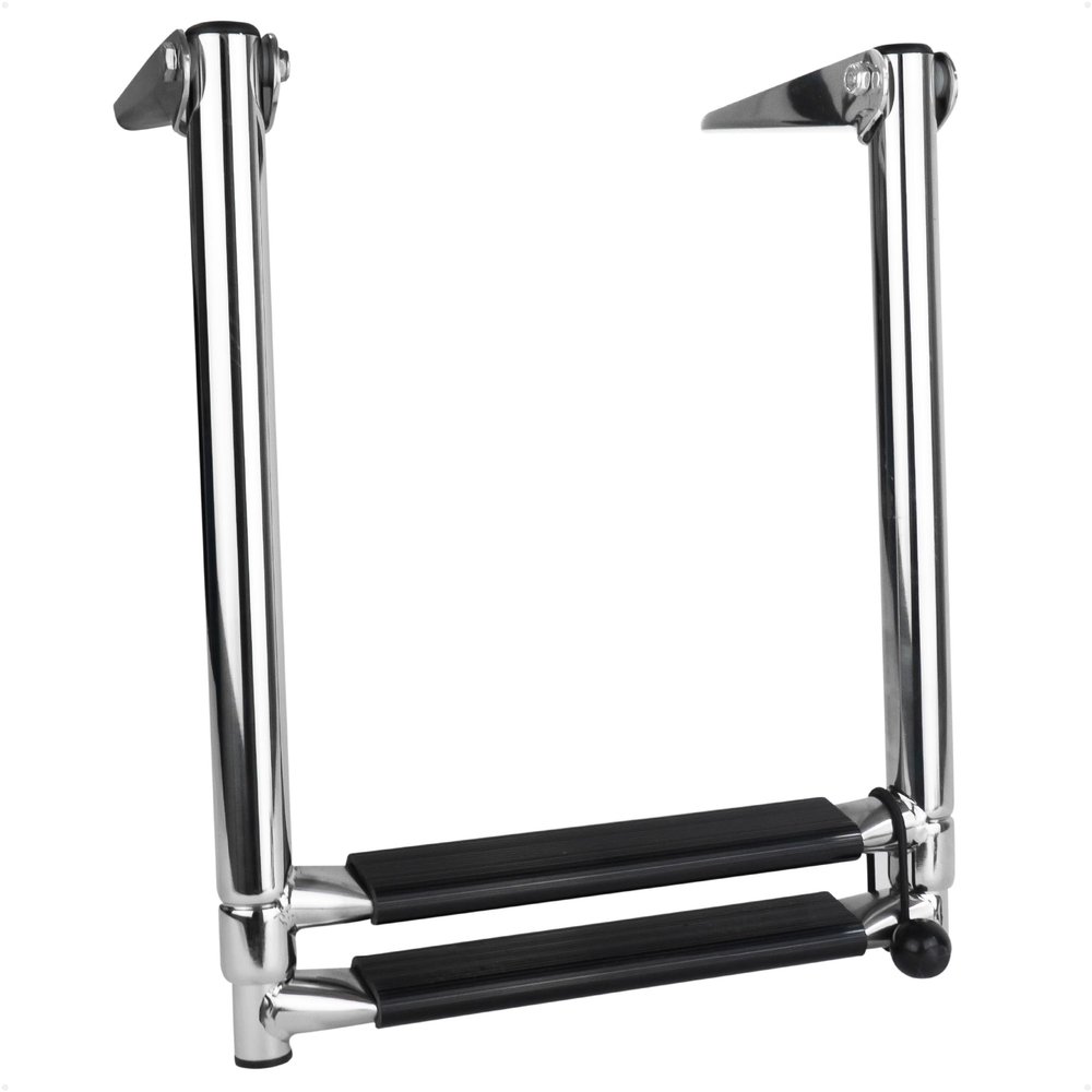 Five Oceans 2 Step Telescoping Swim Ladder, Over Platform - 316 Stainless Steel for Pontoon, Fishing, Bass, Sport, Sailboat - FO4501