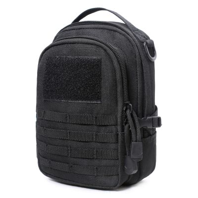 Azarxis Tactical Molle Pouch Small EDC Utility Tool Bag Compact Multi-Purpose Waist Fire Kit Pouch Mini Design for Military Belt Motocross Backpack Camping Hunting Hiking (Black)