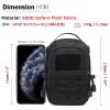 Azarxis Tactical Molle Pouch Small EDC Utility Tool Bag Compact Multi-Purpose Waist Fire Kit Pouch Mini Design for Military Belt Motocross Backpack Camping Hunting Hiking (Black) view 2