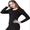 Dressnu Women's Thermal Long Sleeve Shirt Winter Base Layer Top & Bottom Sets for Men Women Black M view 1