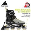 Rollerblade Macroblade 80 ABT Men's Adult Fitness Inline Skate, Silver/Neon Yellow, Performance Inline Skates view 3