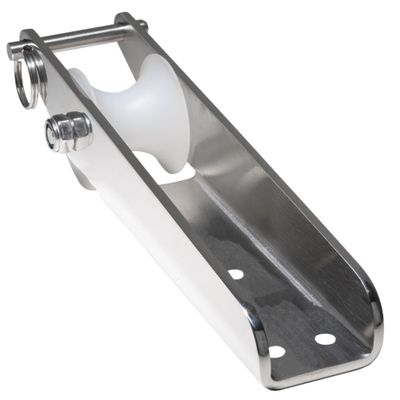 Five Oceans 316 Stainless Steel Fixed Anchor Bow Roller with Delrin Rollers, 11-Inch - FO4511