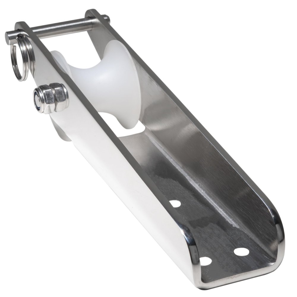 Five Oceans 316 Stainless Steel Fixed Anchor Bow Roller with Delrin Rollers, 11-Inch - FO4511