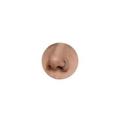 Ldurian 316L Hypoallergenic Nose Ring Hoops - 18G 6mm Black Plated 316L Surgical Steel Septum Cartilage Earring - Body Piercing Lip Rings Jewelry