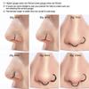 Ldurian 316L Hypoallergenic Nose Ring Hoops - 18G 6mm Black Plated 316L Surgical Steel Septum Cartilage Earring - Body Piercing Lip Rings Jewelry view 3