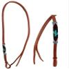 Horse Leather Western Saddle Tack Over and Under Beaded Whip 700RT07 view 1
