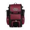 Boombah Rolling Superpack Baseball/Softball Gear Bag - 23-1/2" x 13-1/2" x 9-1/2" - Black/Cardinal - Telescopic Handle - Holds 4 Bats - Wheeled Version view 1