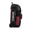 Boombah Rolling Superpack Baseball/Softball Gear Bag - 23-1/2" x 13-1/2" x 9-1/2" - Black/Cardinal - Telescopic Handle - Holds 4 Bats - Wheeled Version view 3