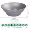 Boundless Voyage Ultralight Titanium Bowl Pan Plate Dish with Carry Bag Outdoor Camping Portable Tableware Cookware (Ti15165B (800ml Bowl)) view 2