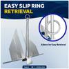 Five Oceans Boat Anchor - Fluke Anchor, 9 Lb, Galvanized Steel Slip Ring Boat Anchor, Boat Anchors, Small Boat Anchor for Pontoon, Dinghies, Fishing Boats, Small Boats - FO4557 view 4