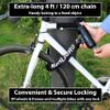 KOHLBURG Security Chain Lock [Sold Secure Gold]  4ft Long Bike Chain with 4 Keys  Heavy Duty Bike Lock 0.33"  for Bicycle Ebike & Motorcycle  Motorbike & Scooter Anti Theft view 4