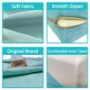 NGT new guide steps Yoga Bolster Pillow for Meditation and Support - Rectangular Yoga Cushion Foam Wedges Washable Suede Pillowcase for Men and Women with Carry Handles.(Green Soft fabric) view 3