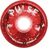 Atom Skates Pulse Outdoor Quad Roller Wheels (Hardness 78A, 65mm x 37mm, Red Glitter, Set of 4) view 1