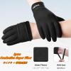 TRIWONDER Kids Winter Gloves for Boys Girls Cold Weather Ski Snow Warm Gloves Running Cycling Sports Bike Gloves (Black, L (9-12 Years Old)) view 4