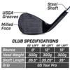 GoSports Tour Pro Golf Wedge Set - Includes 52 Degree Gap Wedge, 56 Degree Sand Wedge and 60 Lob Wedge Degree in Satin or Black Finish (Right Handed) view 2