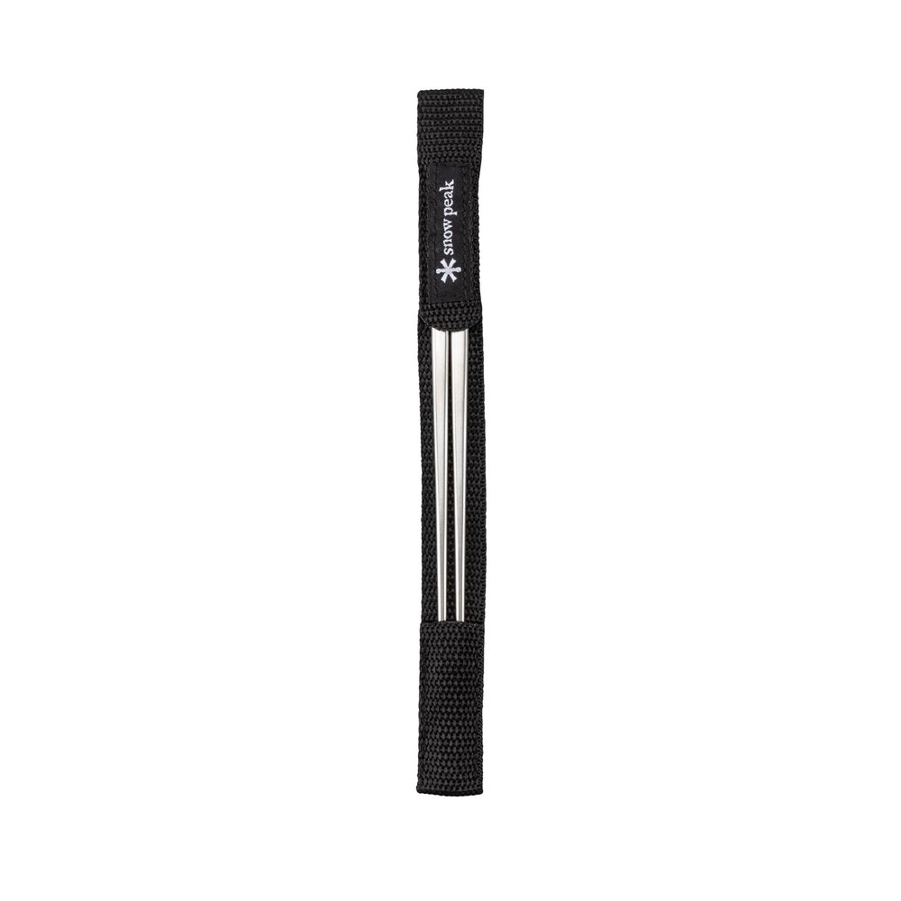 Snow Peak Titanium Chopsticks - Essential & Durable Camping Cutlery - Titanium Chopsticks with Carry Case for Convenient Storage & Packing - Utensils for Camping, HIking & Home - Silver