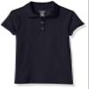 Chaps Girls School Uniform Short Sleeve Interlock Polo, White, 4 view 1
