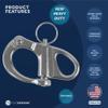 Five Oceans 2" Pin Release Snap Shackle with Fixed Eye, AISI316 Stainless Steel, 2-Pack - FO441-M2 view 2