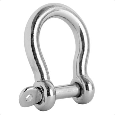 Five Oceans 5/16-Inch (8mm) Screw Pin Anchor Shackles, Heavy Duty Stainless Steel Bow Shackle, Rugged D-Ring for Towing, Boat, Sailboat - FO4508