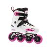 Rollerblade Apex Junior Adjustable Fitness Inline Skate, White & Pink view 1