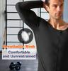 DYUAI Men Sauna Long Sleeve with Zipper Sauna Suit Hot Sweat Shirt Jacket Sauna Polymer Workout Top(BH6002-01-M) view 4
