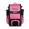 Boombah Rolling Superpack Baseball/Softball Gear Bag - 23-1/2" x 13-1/2" x 9-1/2" - Black/Pink - Telescopic Handle - Holds 4 Bats - Wheeled Version view 1