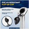 Five Oceans FO4497-M2 Stainless Steel Flush-Mount Fishing Rod Holder, 30-Degree Top Flange, PVC Inside Tube w/ Flip-up Cap and Gasket, Open End Base, 2-Pack FO-4497-M2 view 3