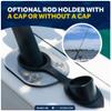 Five Oceans FO4497-M2 Stainless Steel Flush-Mount Fishing Rod Holder, 30-Degree Top Flange, PVC Inside Tube w/ Flip-up Cap and Gasket, Open End Base, 2-Pack FO-4497-M2 view 4