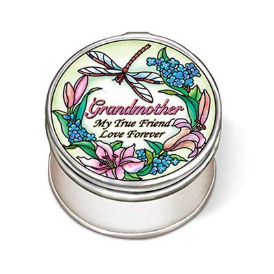 Amia Grandmother My True Friend Glass Jewelry Box, Multicolored