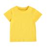 Kids Toddler Baby Boy Girl Solid Short Sleeve T-Shirts Tees Tops Summer Clothes (Yellow, 4-5 Years) view 1